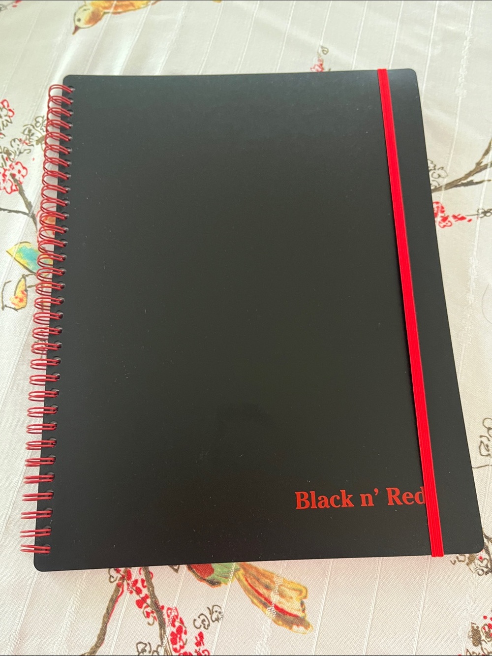 Hardcover Spiral Notebook with Red Accents